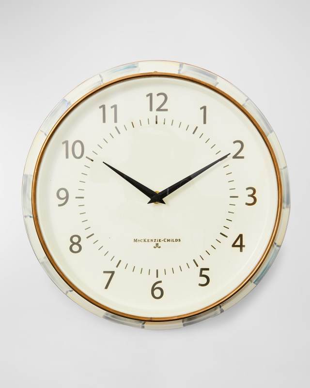 Sterling Check School Wall Clock